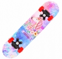 60CM Skateboard Beginner Kids Cartoon Skateboard Maple Wood Deck Skate Board Outdoor Long Board Double Rocker Skateboard Child|S