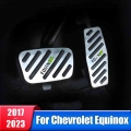 Aluminium Alloy Car Foot Fuel Accelerator Pedal Brake Pedal Cover Pad For Chevrolet Equinox 2017 2018 2019 2020 2021 Accessories