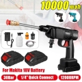 30bar 10000mah Cordless Electric High Pressure Washer Rechargeable Auto Car Washing Spray Gun Water Gun For Makita 18v Battery -