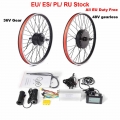 36V Gear Motor and 48V Gearless Motor Electric Bike Conversion Kit 250/350/500W 1000W 1500W Ebike Kit 20 24 26 27.5 28 29'