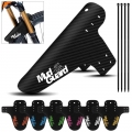 Colorful Fat Tire Bike Fenders Mtb Road Front Rear Mudguard Mountain Bike Fender Carbon Fiber Cycling Fixing Accessories - Bicyc