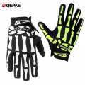 Qeqae New Full Finger Skull Gloves Skeleton Pattern Bicycle Cycling Motorcycle Motorbike Racing Riding Gloves Bike Riding Mitten