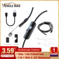 6 LED Waterproof Endoscope Camera Flexible 3 IN 1/USB Borescope Camera Android/PC Notebook Car Repair Tool 1 3m 5.5mm/7mm|Endosc