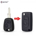 KEYYOU New Style Modified Flip Folding Remote Key Shell 2 Buttons For Peugeot 106 206 306 406 Citroen C2 C3 Xsara Picasso Key|Ca