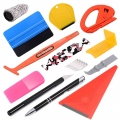 FOSHIO Car Vinyl Tint Wrapping Tool Kit Carbon Film Installing Magnet Stick Squeegee Window Clean PPF Glass Scraper Auto Styling