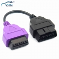 Newest 1pcs For Fiat Ecu Scan Adaptor Connector 16pin OBD2 16pin Cable OBD Cable For Fiat Alfa Romeo Six Color with High Quality