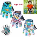 New Colorful Breathable Kids Half Finger Gel Biking Gloves Cycling Fingerless Glove Pair for Boys Girls Age 2 11|Cycling Gloves|
