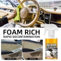 Multi Purpose Car Foam Cleaner Spray Grease Free UV Protection Car Interior Cleaning Agent Leather Upholstery Home Cleaner Spray