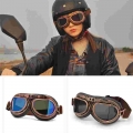 Motorcycle Goggles Glasses Motorbike Pilot Steampunk Vintage Atv Biker Scooter Cruiser Jet Helmet Cycling Ski Retro Sunglasses -
