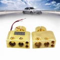 12V Gold Digital Display Positive Negative Car Battery Terminal Connector Clamp Battery Terminal Connector Car Accessories|Car