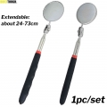 360 Retractable Telescopic Inspection Detection lens Round Mirror Silver Pocket Clip New Car Tools Extend 7 1/4" to 30"