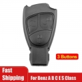 Car Remote Key Shell 3 Buttons Key Case Cover Replacement For Mercedes Benz W203 W211 W204 Black - Key Shell - Alibuybox.com