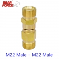 High Pressure Washer Swivel Connector M22 Car Washer Brass Rotating Adapter Swivel Coupling M22 Male + M22 Male|Water Gun &