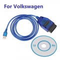 KKL409 VAG COM USB Diagnostic Cable Connectors OBD2 II For Volkswagen Golf Jetta Passat Beetle Bora Caddy Touran Lupo Scanner|Co