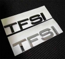 1x Chrome Glossy Black Tfsi Tail Emblem Badge Trunk Decal Sticker For Audi A3 A4 Car Styling