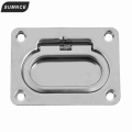 Boat Recessed Hatch Spring Loaded Pull Handle Marine Locker Flush Lifting Ring Pull Stainless Steel Deck Hatch Boat Part - Marin