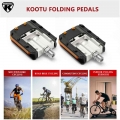 KOOTU Bicycle Foldable Pedals Anti Skid Universal Aluminium Pedals 9/16 Foldable Pedal for Mountain Bike Folding Bike Road Bike