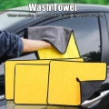 2pcs Microfiber Car Wash Towel Super Absorbent Auto Cleaning Drying Hemming Cloth - Car Washer - Alibuybox.com