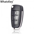Whatskey 3 Buttons Flip Car Key Remote Folding Key Cover Shell Fob Case Key For Audi Tt Q3 A8 A6 C5 C6 A4 B6 B7 A3 -