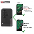 YIQIXIN Remote Key Card For Renault Megane 2 3 II Scenic II Grand Scenic 2003 2004 2005 2006 2007 2008 433Mhz PCF7947 Chip ID46|