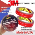 3M Original VHB Permanent Double Sided Tape USA 24/12mm X 4.5m Acrylic Foam Tape Automotive & Building/Rear Spoiler/Body Emb