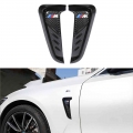 Shark Gills Side Fender Vent Carbon Fiber Side Wing Air Vent Hood Intake Fender Cover Trim Universal For Bmw E60 F30 F10 Tesla -