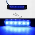 2pcs 12V Car External Lights Blue 6 SMD LED Auto Car Truck Lorry Side Marker Indicator Trailer Lights Tail Rear Side Lamps|Truck