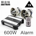 600w Police Sire Car Mic Speaker System 18 Sound Loud For Car Warning Alarm Police Fire Siren Horn T9 ,horn Car Alarm Amplifier