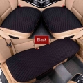Car Seat Covers Front/rear/ Full Set Choose Car Seat Cushion Linen Fabric Seat Pad Protector Car Accessories Anti-slip - Automob