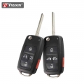 YIQINXIN Flip Folding Remote Car Key Shell Case 5 Button For Volkswagen VW Sharan Multivan t5 Caravelle Replacement K0 837202 AD