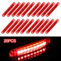 FORAUTO 20Pcs 9 LED 24V Side Marker Lights For Bus Truck Trailer Red Lamps Parking Lights Tail indicators Truck Accessories|Truc