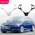 Jameo Auto Car Accessories For Bmw 3 Series E90 E92 E93 1 Series E82 E87 2005 - 2011 Steering Wheel Button Decoration Frame Trim